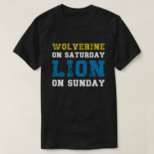 Wolverine på lördag Lejon i Söndag T Shirt