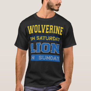 Wolverine på lördag Lejonare på Söndag golfcoa T Shirt