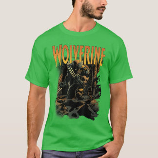 Wolverine serietidningsomslag tjej t shirt