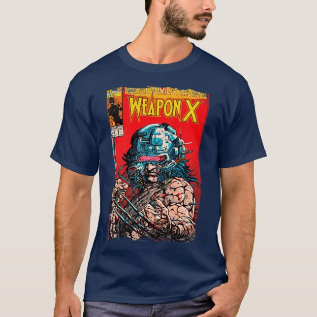 Wolverine Vintage Omslagspresent rolig T Shirt (Framsida)