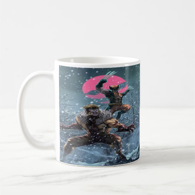 Wolverine vs Sabretooth - Epic X-Men Battle Kaffemugg (Vänster)