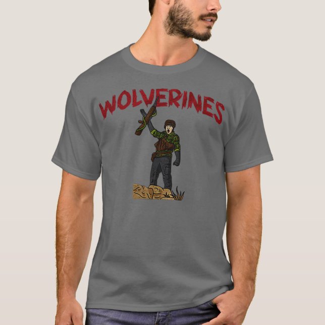 Wolverines Funny T Shirt (Framsida)