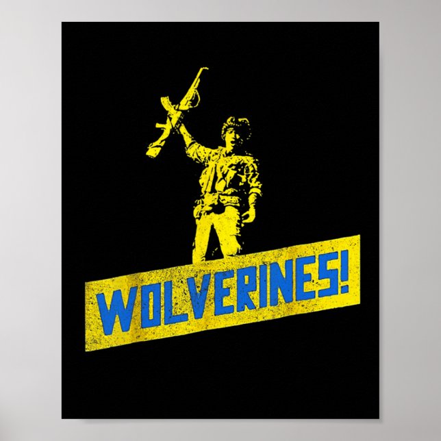 Wolverines Stöd Ukraina Stå Med Ukraina Ukrain Poster (Framsidan)