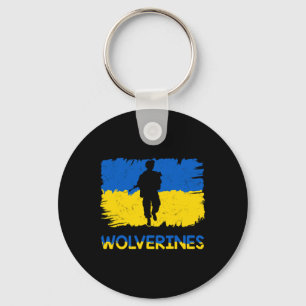 Wolverines Stöd Ukraina Stöd Ukraina Stå Nyckelring