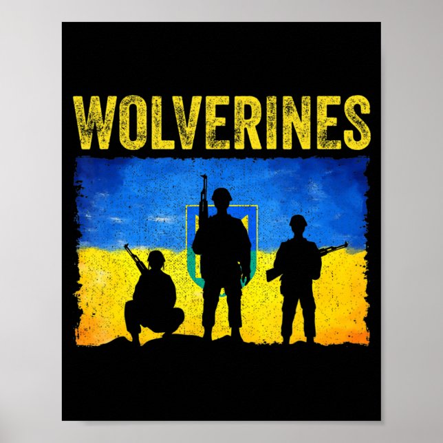 Wolverines Support Ukraina Poster (Framsidan)