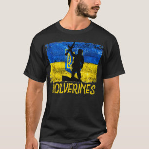 Wolverines Support Ukraina,Ukraina Wolverines Kärl T Shirt