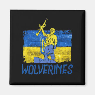 Wolverines Support UkrainaUkraina Wolverines Kärle Magnet