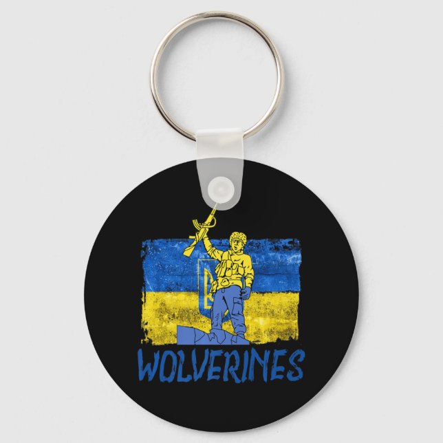 Wolverines Support UkrainaUkraina Wolverines Kärle Nyckelring (Framsida)