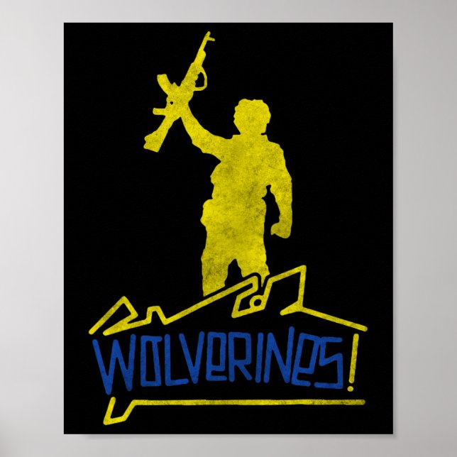 Wolverines Support Ukraine  Poster (Framsidan)