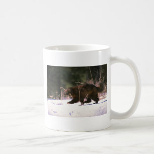 Wolverinespring till och med snö kaffemugg