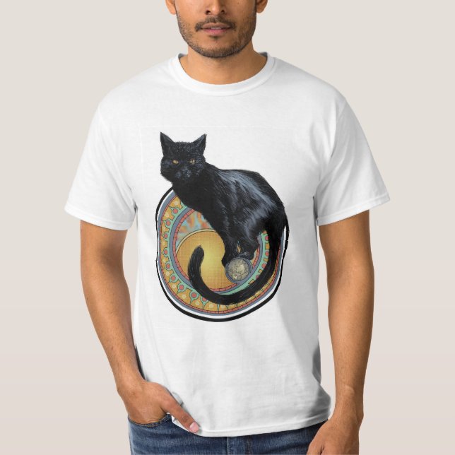 Wolverton svart kattT-tröja T Shirt (Framsida)