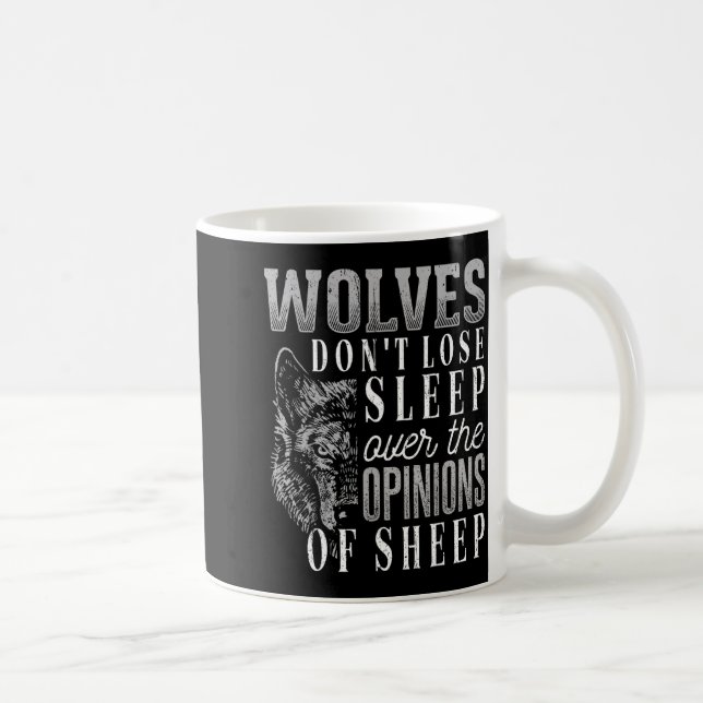 Wolves Don't Lose Sleep Over The Onions Of Sheep - Kaffemugg (Höger)