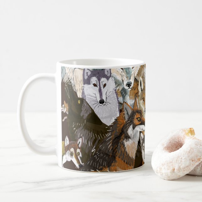 Wolves of Belette Le Pink Kaffemugg (Med munk)