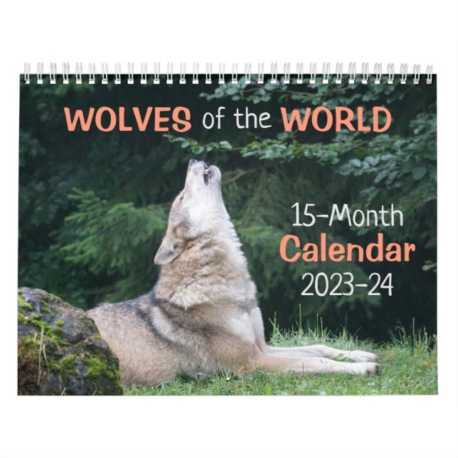 Wolves of the World 2023-24 Calendar 15-Month Kalender (Omslag)