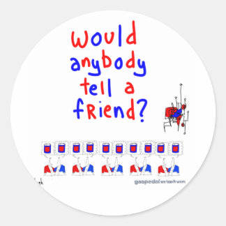 WOM Sticker Runt Klistermärke