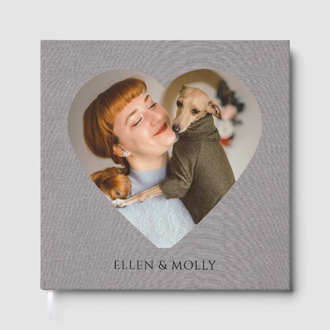 Woman And Dog Photo Album Book Gästböcker (Framsida)