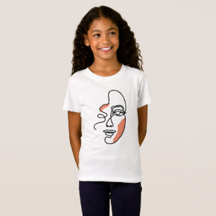 Woman Ansikte Line art T-Shirt