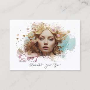 *~* Woman Artsy Luxe QR Women Girly Glam Visitkort