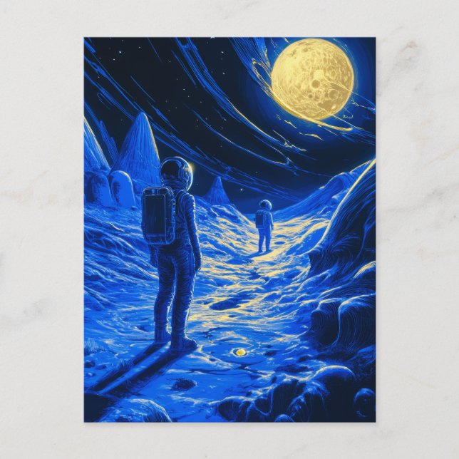 Woman Astronaut Vykort (Framsida)