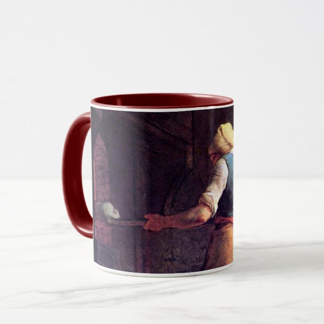 Woman Baking Bread, Jean-Francois Millet Mugg (Framsida vänster)