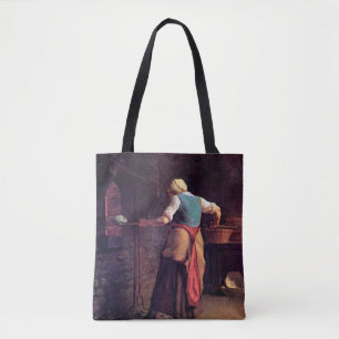 Woman Baking Bread, Jean-Francois Millet Tygkasse