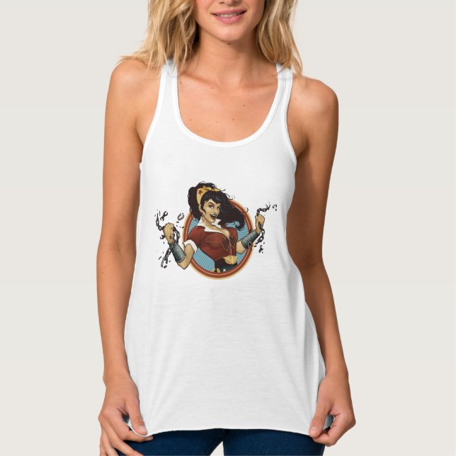 Woman Bombshell Namn Graphic Linne Med Racerback (Framsida)
