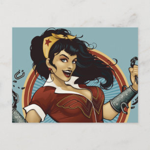 Woman Bombshell Namn Graphic Vykort