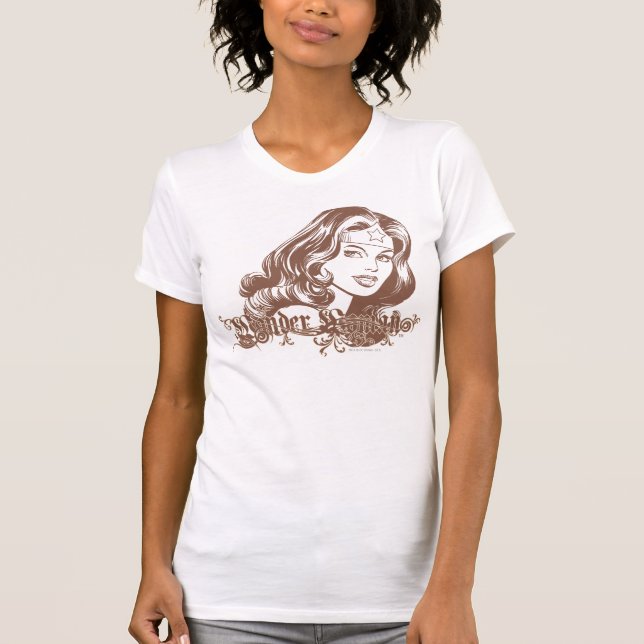  Woman Brown T Shirt (Framsida)