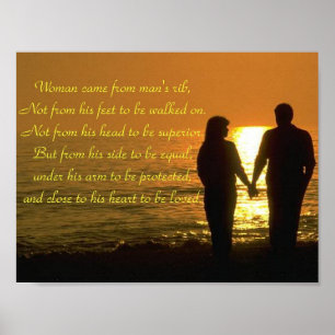 WOMAN CAME FRÅN MAN'S RIB POSTER