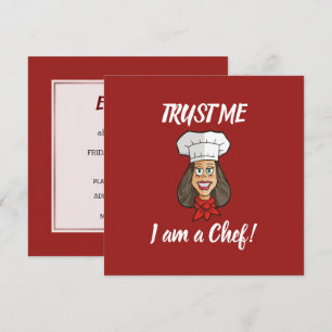 Woman Chef Inbjudningar