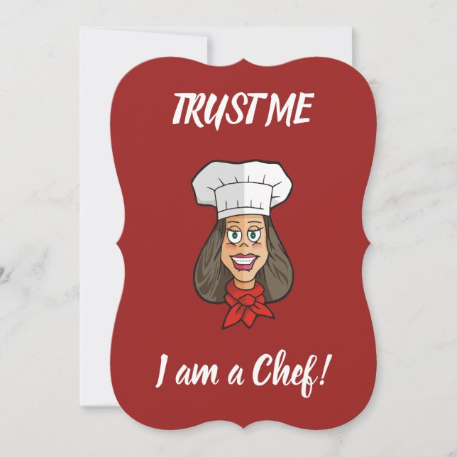 Woman Chef Inbjudningar (Framsida)
