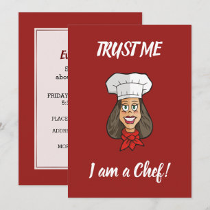 Woman Chef Inbjudningar