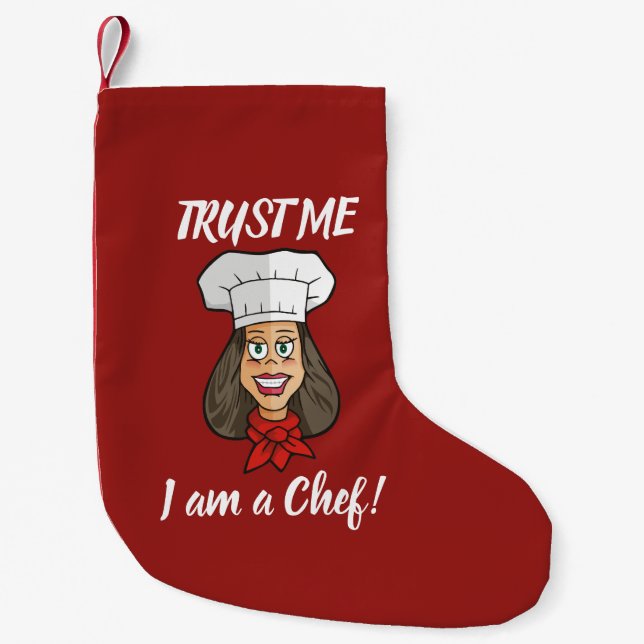 Woman Chef Liten Julstrumpa (Framsidan)