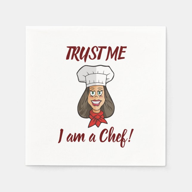 Woman Chef Pappersservett (Framsidan)