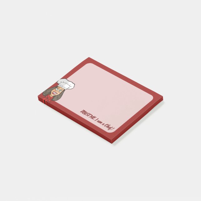 Woman Chef Post-it Block (Vinklad)