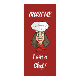 Woman Chef Reklamkort