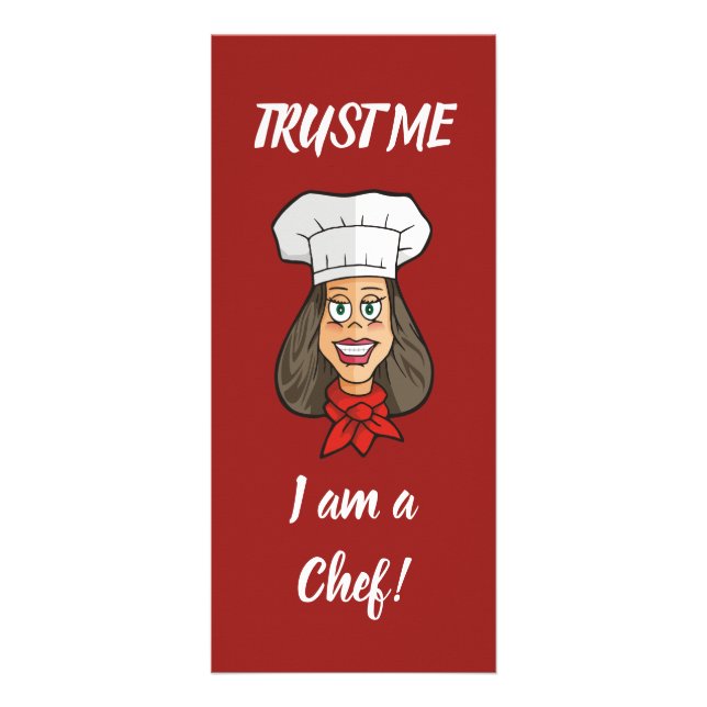 Woman Chef Reklamkort (Framsidan)