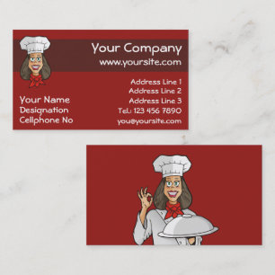 Woman Chef Visitkort