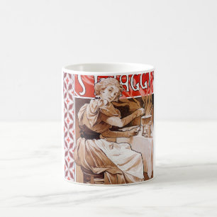 Woman Cooking, Alphonse Mucha Kaffemugg
