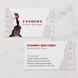 Woman Dam i City Mode Boutique Visitkort