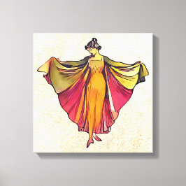 Woman dancer canvastryck