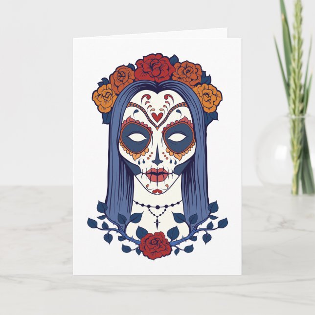 Woman Day of the dead Kort (Framsida)