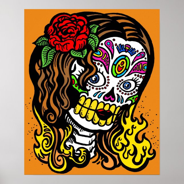 woman day of the dead poster (Framsidan)