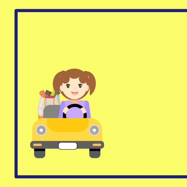 Woman Delivery Driver Tack för att du granskar Visitkort (Delivery Driver Business card)