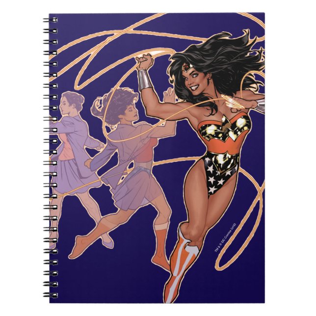  Woman Diana Prince Transformation Anteckningsbok Med Spiral (Framsidan)