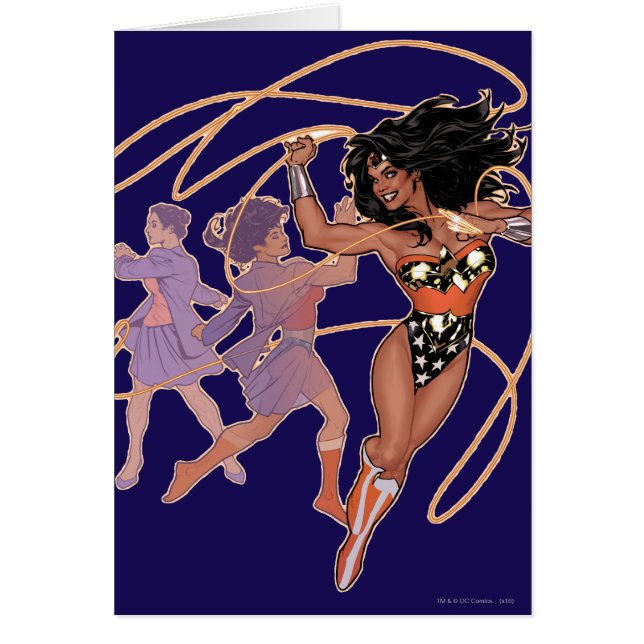  Woman Diana Prince Transformation Hälsningskort (Framsidan)