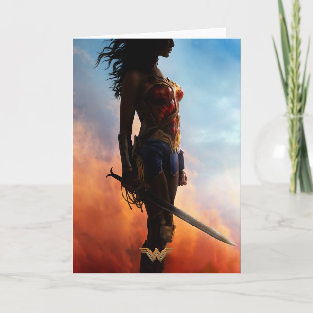  Woman Duststorm Silhouette Kort (Framsida)