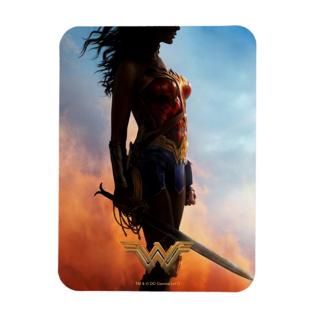  Woman Duststorm Silhouette Magnet (Vertikal)