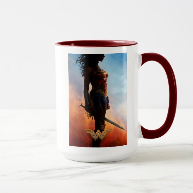  Woman Duststorm Silhouette Mugg (Höger)