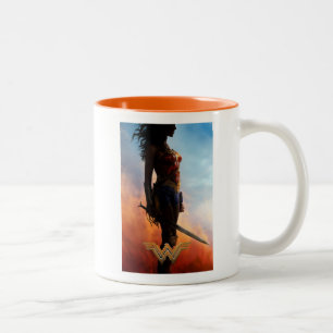 Woman Duststorm Silhouette Två-Tonad Mugg